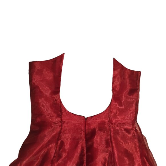 Morgan and Co by Linda Bernell Red/Maroon/Burgundy Prom/Formal Dress Size 13/14 - Picture 4 of 8